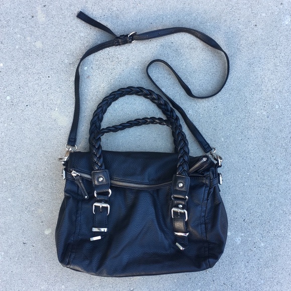 black slouchy crossbody bag